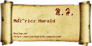 Móricz Harald névjegykártya